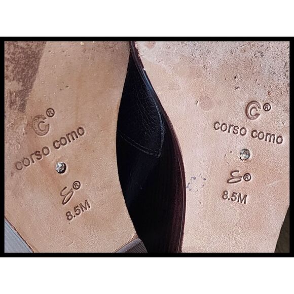 Corso Como Lexy Leather Wedge Boot Bootie Pull On Coffee Brown 8.5 - Picture 8 of 9